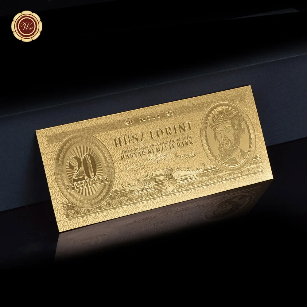 WR Венгерская Золотая банкнота 20 кремня в металлических поделках бумажная из