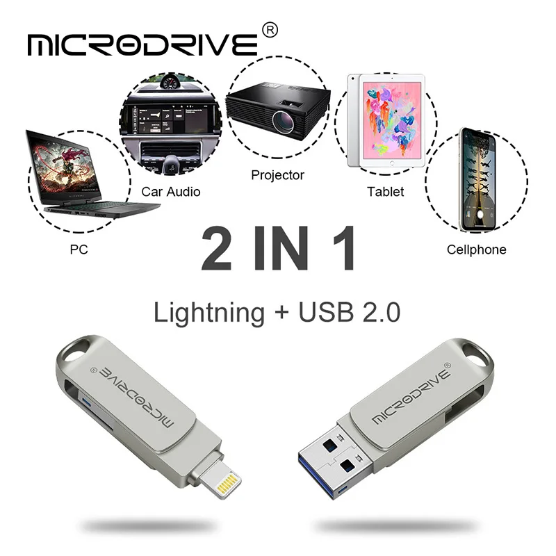 USB флеш накопитель 128 ГБ для iPhone X/XR/XS/ 8/7/6/iPad 64 32 256 Гб OTG Флешка 3 0 карта памяти ios|USB
