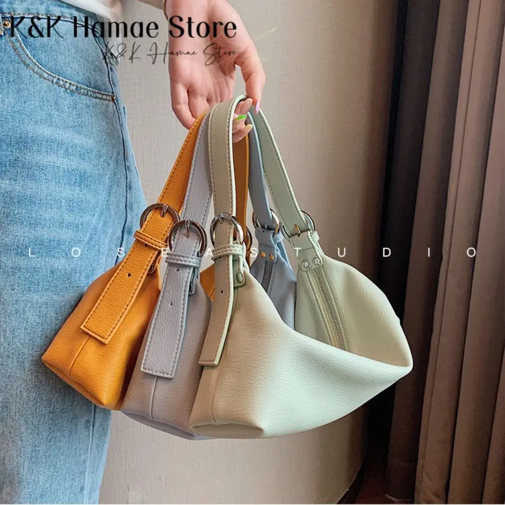 

Solid Color PU Handbags Vintage Fashion Design Shoulder Underarm Baguette Handbags Female Small Handbags Casual Women Totes Bags