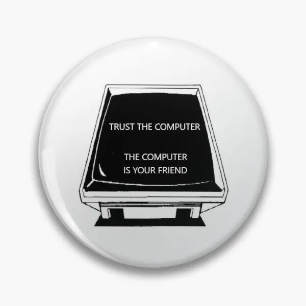 

Trust The System Customizable Soft Button Pin Lover Brooch Jewelry Lapel Pin Cute Decor Cartoon Clothes Badge Creative Women