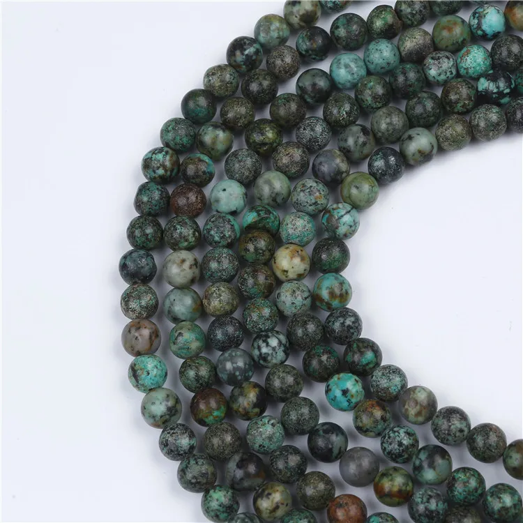 

Бусины из натурального камня россыпью, нитка из драгоценных камней 4 мм, 6 мм, 8 мм, Африканский камень для изготовления браслетов своими рука...