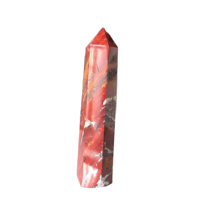 

Natural And Mineral Stones Crystal Tower Polishing Red Agate Healing Wand Point Crystal For Home Decor