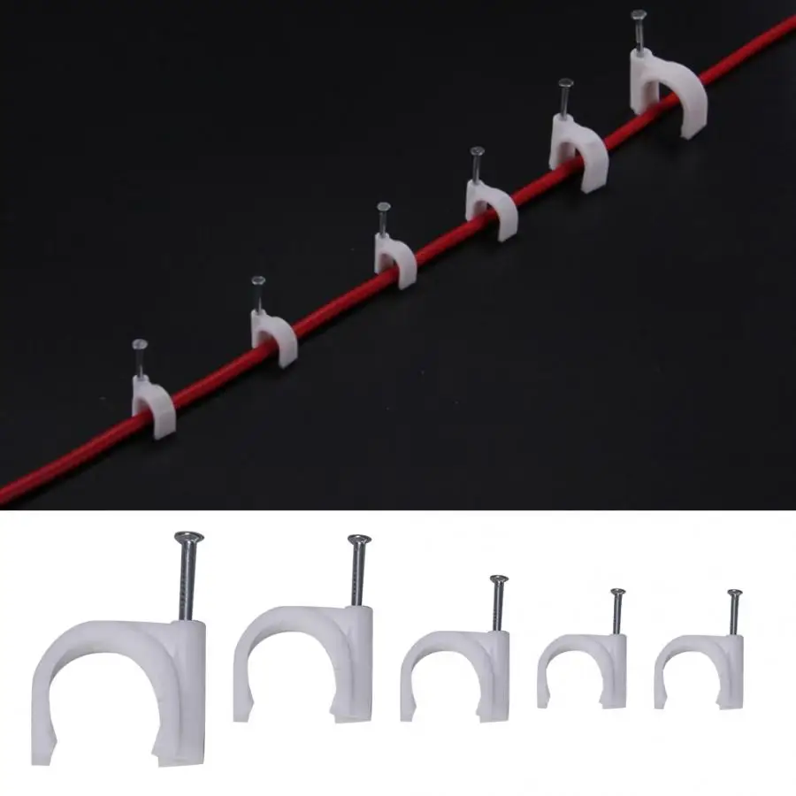 Зажим для проводов 310 шт. зажим кабеля высококачественный круглый белый