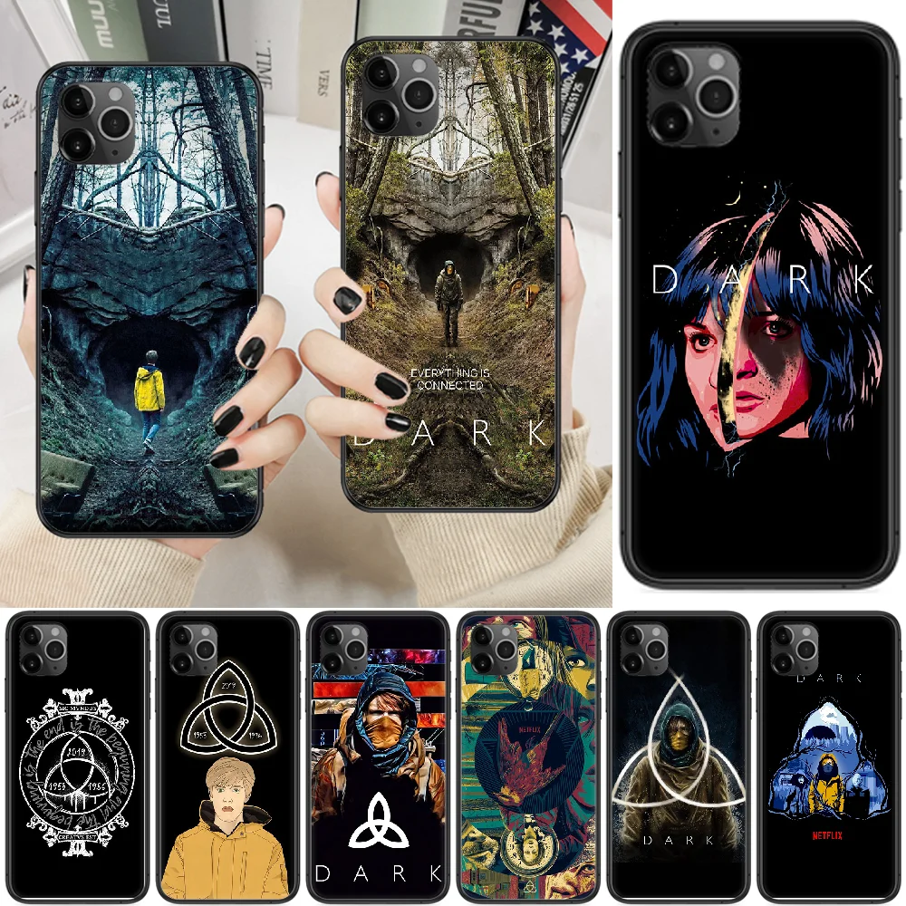 Лидер продаж тёмный чехол для телефона netflix корпус корпуса iphone 5 5s se 2 6 6s 7 8 12 mini plus X
