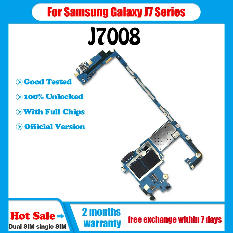 Разблокированная полнофункциональная материнская плата LISFG 100% для Samsung Galaxy J7 J7008