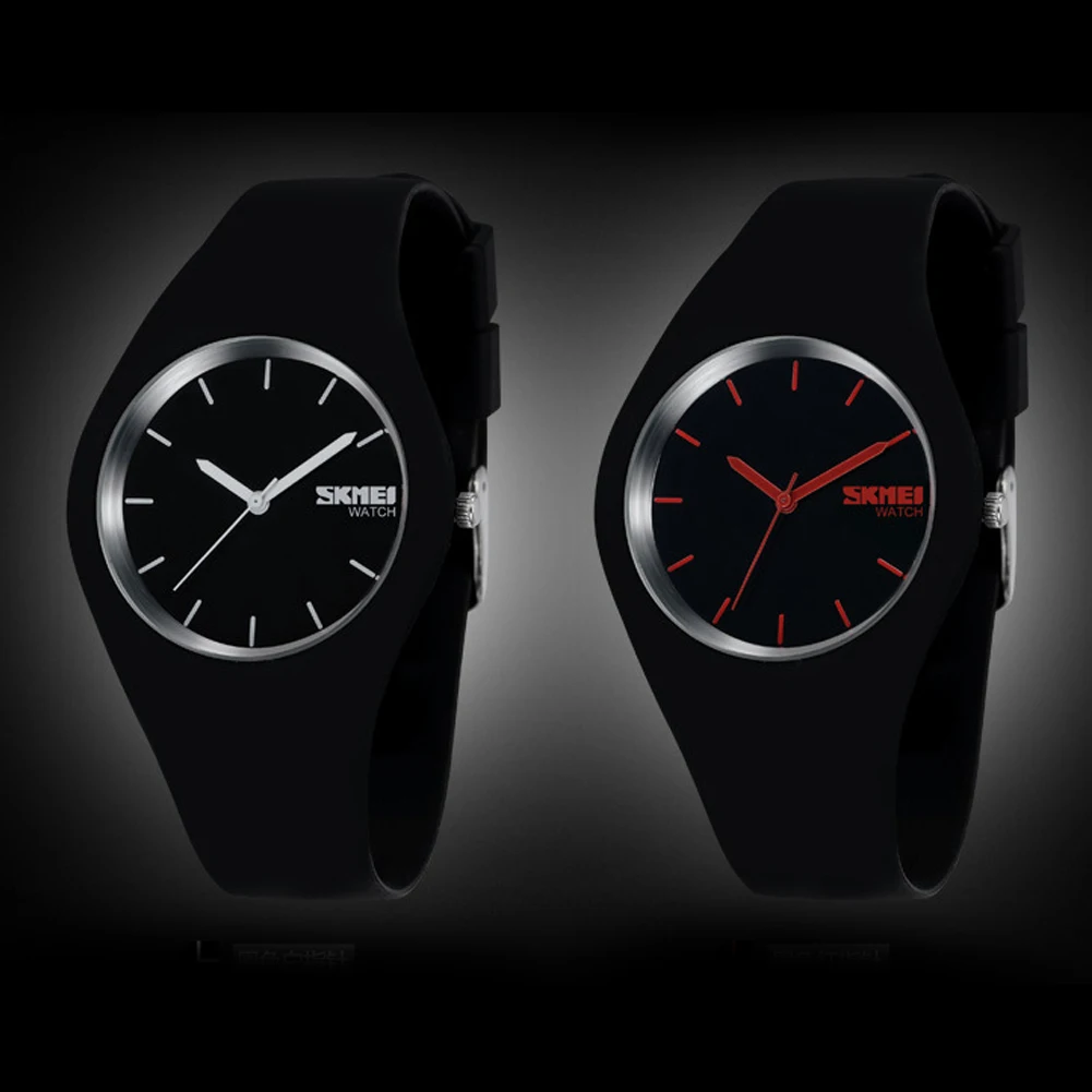 SKMEI 9068 Модные мужские женские повседневные кварцевые аналоговые тонкие шикарные