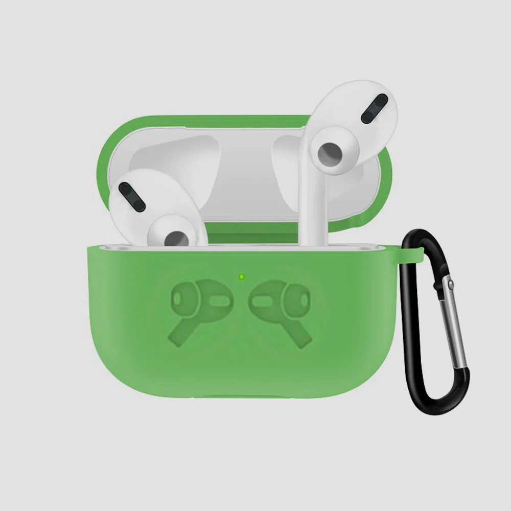 Силиконовый чехол для Airpods Pro, чехол, беспроводной Bluetooth для apple airpods pro, чехол, чехол для наушников, чехол для Air Pods pro 3, Fundas - Цвет: Green