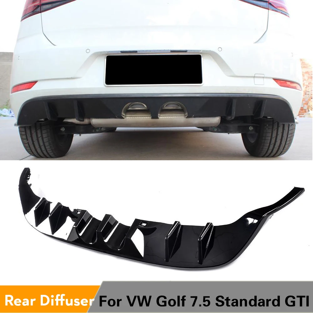 Черный PP Автомобильный задний бампер диффузор спойлер для Volkswagen VW Golf 7 VII Standard и GTI