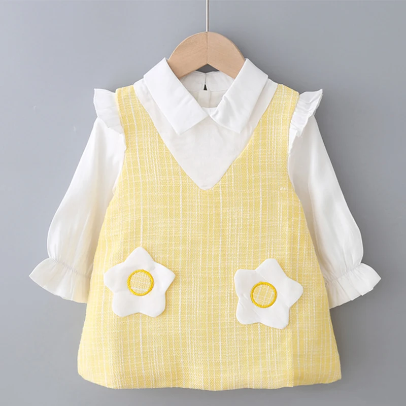 Новое корейское платье для маленьких девочек vestido Infantil/платье пачка принцессы с