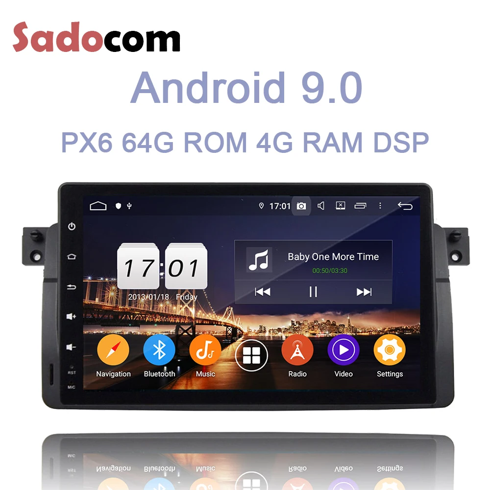 9 &quotTDA7851 Android 0 1 Din Bluetooth 4 2 Восьмиядерный Гб + 64 ГБ Автомобильный dvd-плеер для BMW E46 M3