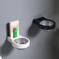 1pc creative cigarette ash tray home stainless steel rotation wall suction ashtray easily installation bathroom suction ashtray