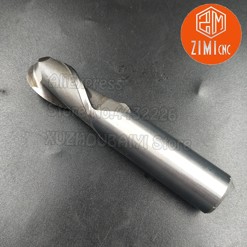 

20mm Ball End Milling Cutter, Straight Shank End Mill 4 Flutes Teeth Milling Cutter High Precision HSS Metal Cutter CNC Tool Set
