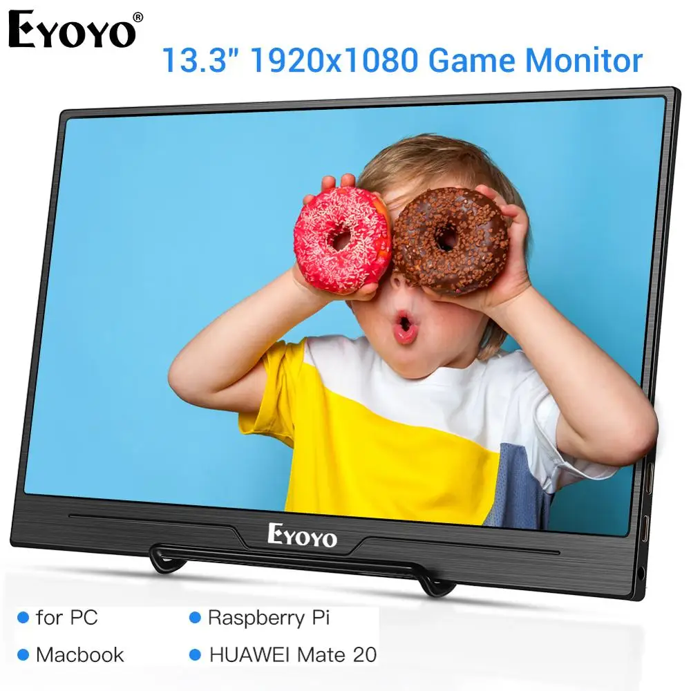 Eyoyo EM13N Портативный 13 3 &quotIPS монитор FHD 1080P игровой ЖК дисплей Экран для Xbox One 360 PS4 Wii U