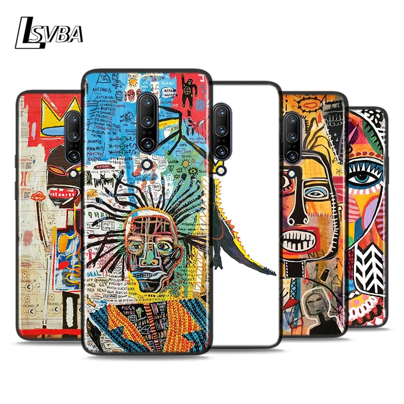 

Silicone Black Cover Jean Michel Basquiat Art For OnePlus 5T 6 6T 7T 7 7 8 Pro Phone Case Shell Coque