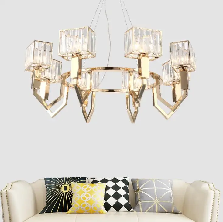 Постмодернизированная хрустальная люстра для гостиной стандартная