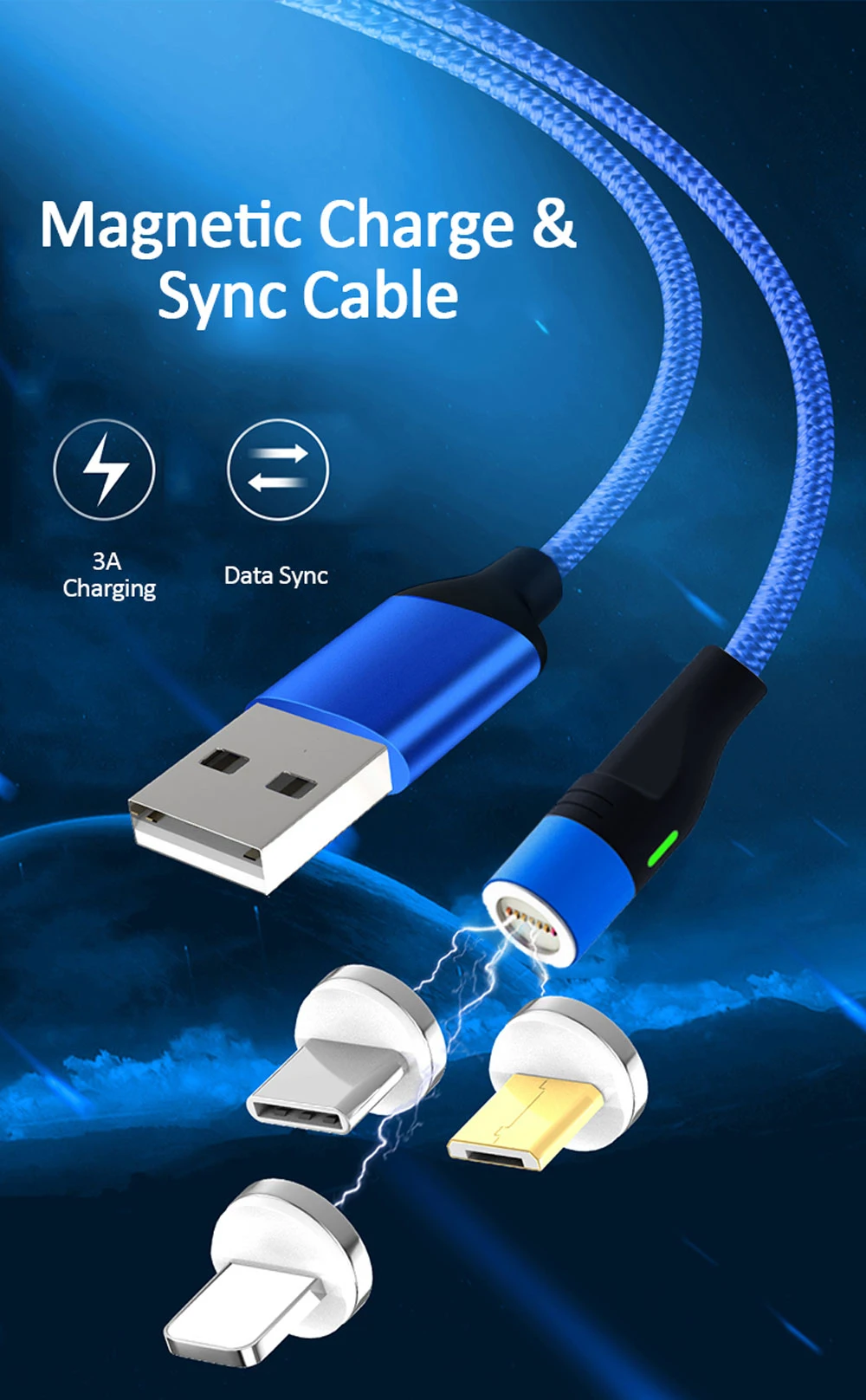 PUJIMAX USB зарядное устройство 3,0 18 Вт быстрое зарядное устройство для телефона с магнитным кабелем 1 м для samsung S9 Xiaomi Mi 8 huawei зарядное устройство для мобильного телефона