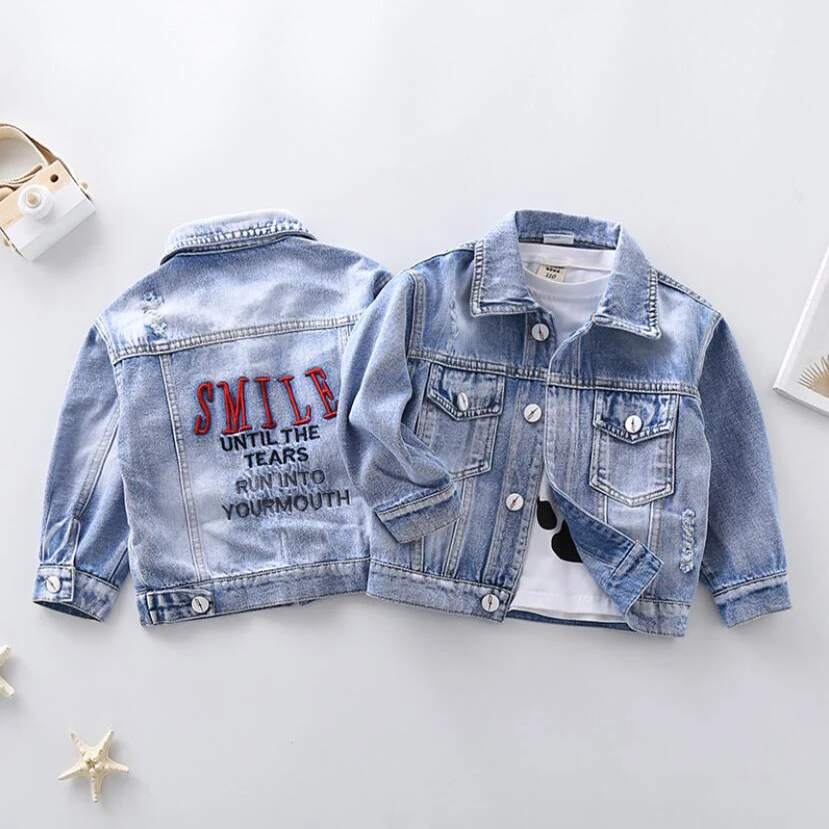 Джинсы для мальчиков с резинкой на поясе джинсы куртка От 1 до 7 лет Детская