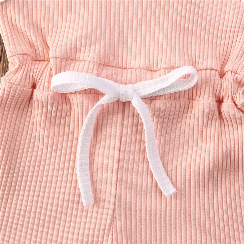 Комбинезон детский однотонный для девочек без рукавов с завязками 4 прекрасная