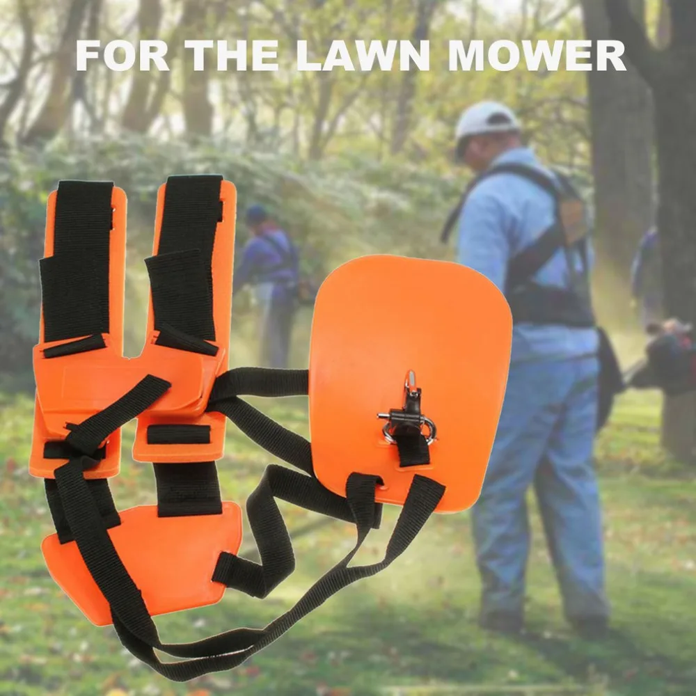 

Safety Double Shoulder Harness Lawn Mower Strap Grass String Trimmer Brush Cutter Harness Belt Garden Power Pruner Nylon Orange