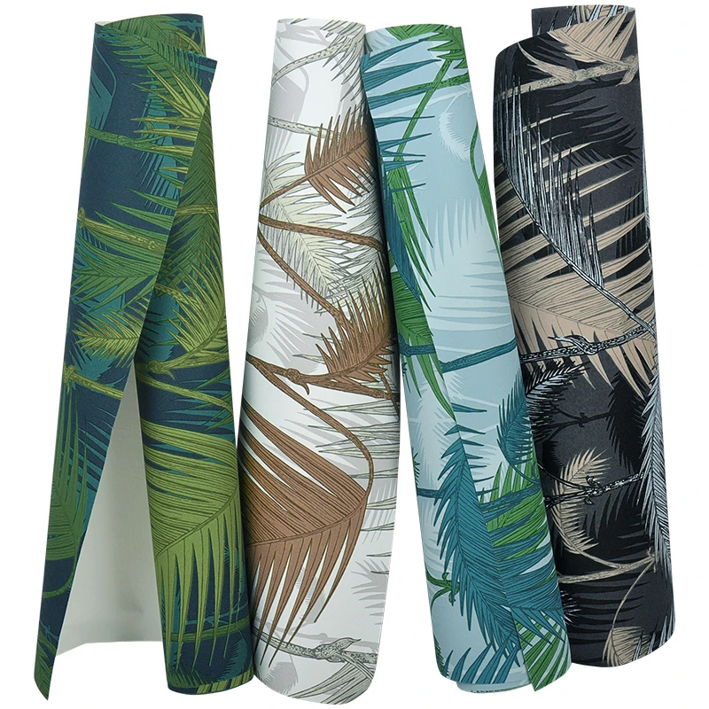 beibehang Nordic style Southeast Asia banana leaf 3d wallpaper tropical rainforest living room restaurant background - купить по