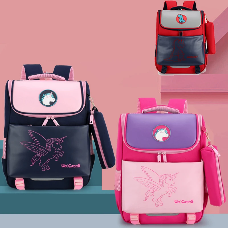 

Cartoon Space Unicorn Schoolbag Cute Kids Backpack Bag grade 3-5 Cute Unicorn School Bags for Girls Student Waterproof Sac A Dos