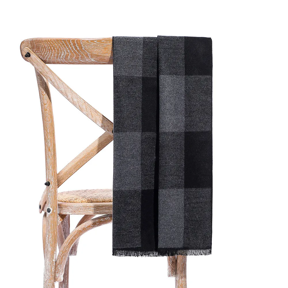 

Autumn and winter new men's scarves with velvet to keep warm curry scarves men send their fathers gifts to Grandpa