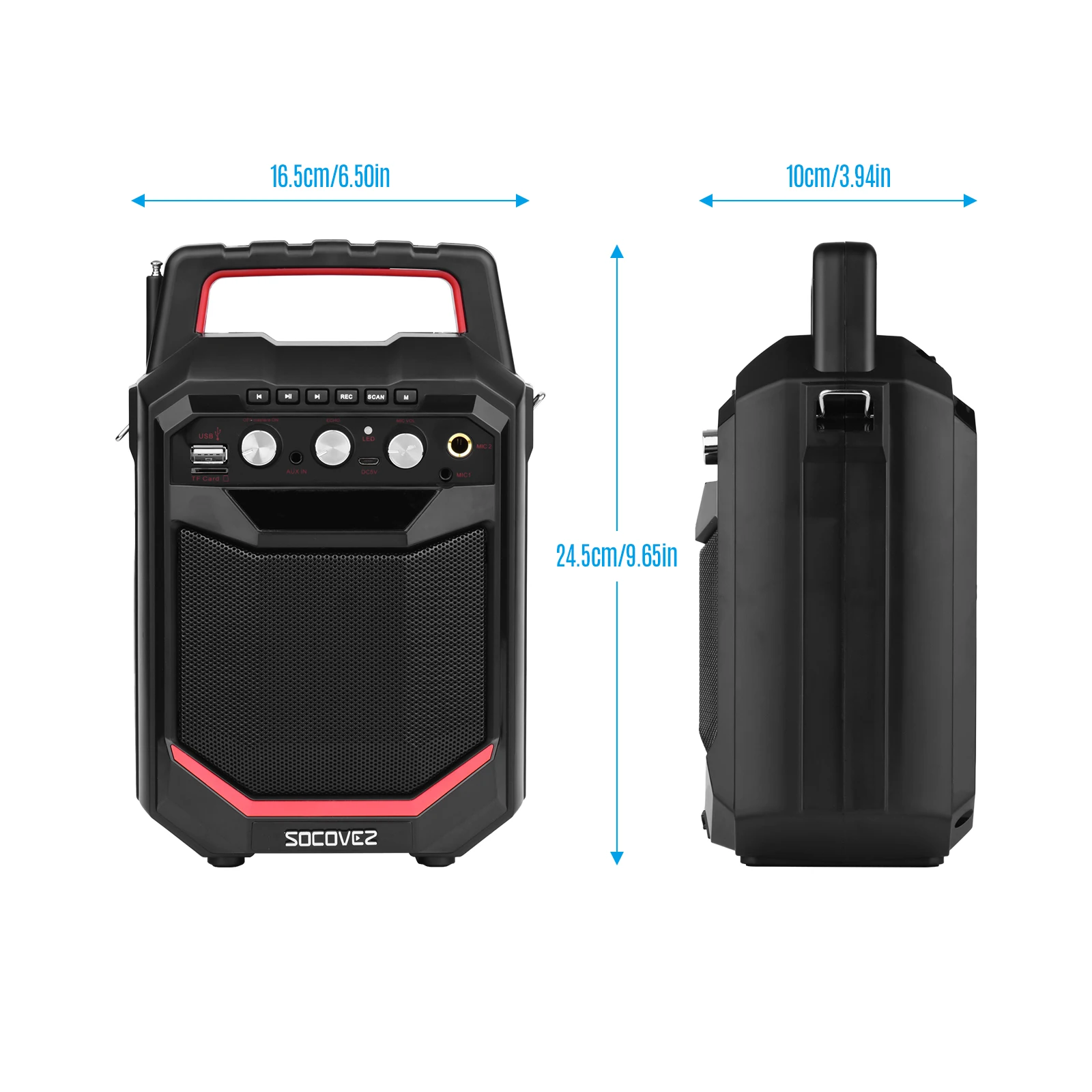 Беспроводной музыкальный динамик BT 20 Вт светодиодный экран с функцией FM радио