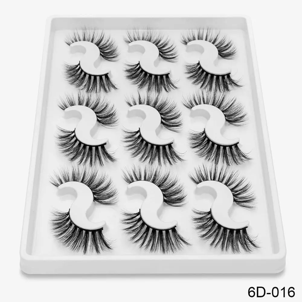 016 2/4/9 пар естественные длинные норковые ресницы 3D норковые ресницы толстый ручной полный газа Ресницы объемный мягкий норковые накладные ресницы - Цвет: 016