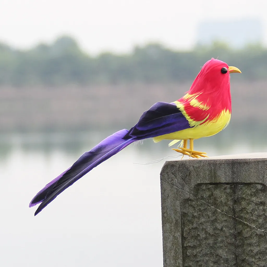 Искусственные Птицы 27x10 см пенопластовые голубы из искусственных перьев