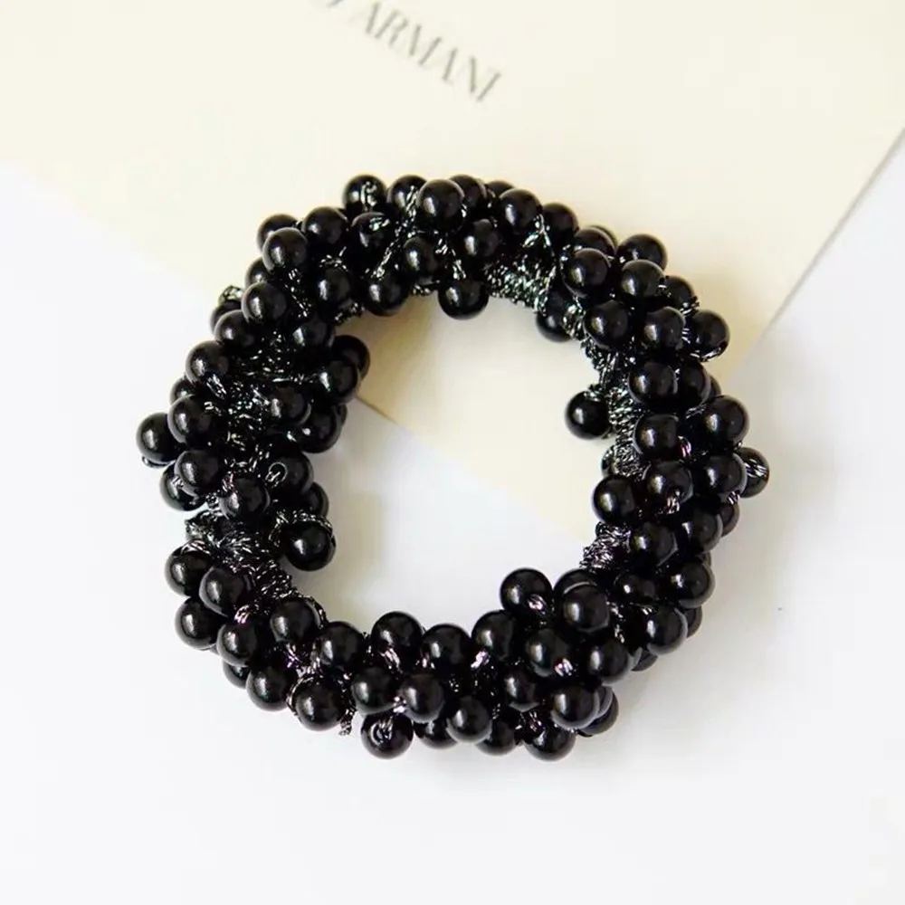 14 цветов женские элегантные жемчужные резинки для волос с бусинами девочек