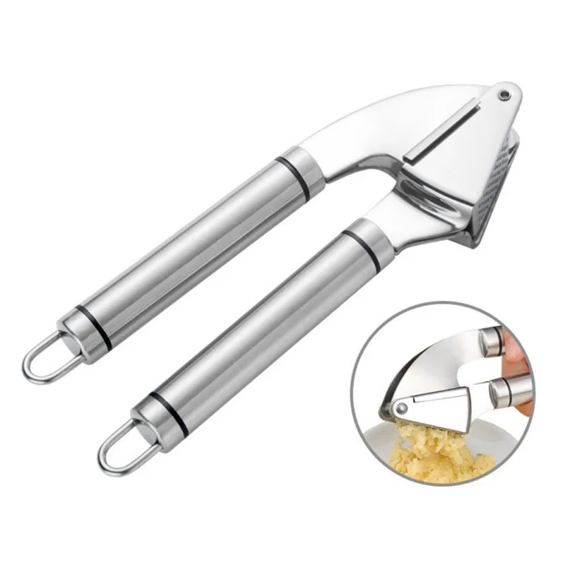 

1 Piece Of Stainless Steel Garlic Press Set. Easy To Squeeze,