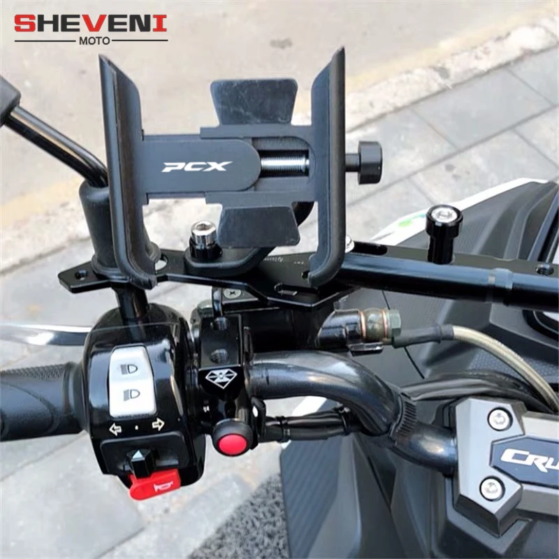 for honda motorcycle accessories cnc handlebar mobile phone holder gps stand bracket pcx150 pcx125 pcx 125 pcx 150 free global shipping