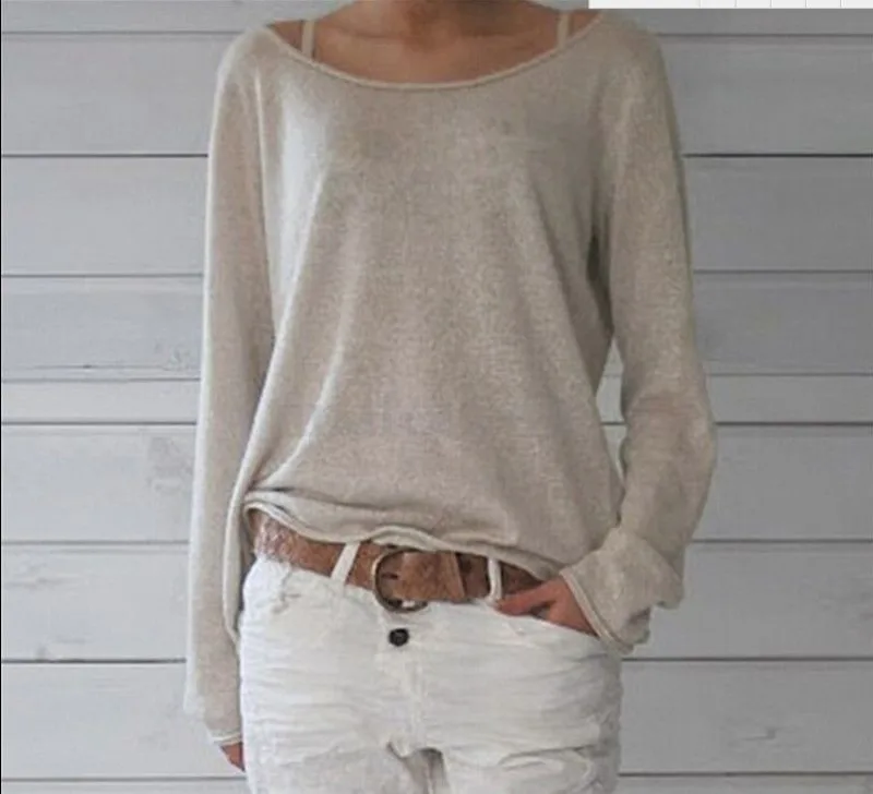 

Stylish Womens Fall Autumn Knit Pullover Ladies Sweater Loose Tops