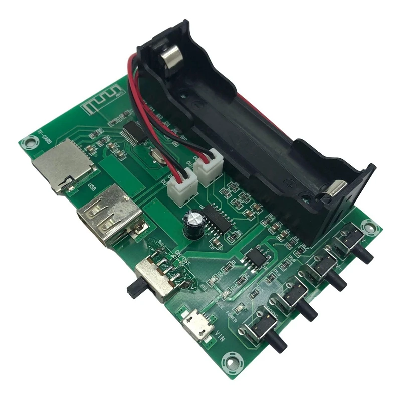 

XH-A150 Bluetooth Power Amplifier Board PAM8403 18650 Battery Rechargeable 5W+5W Dual Channel Power Amplifier Board