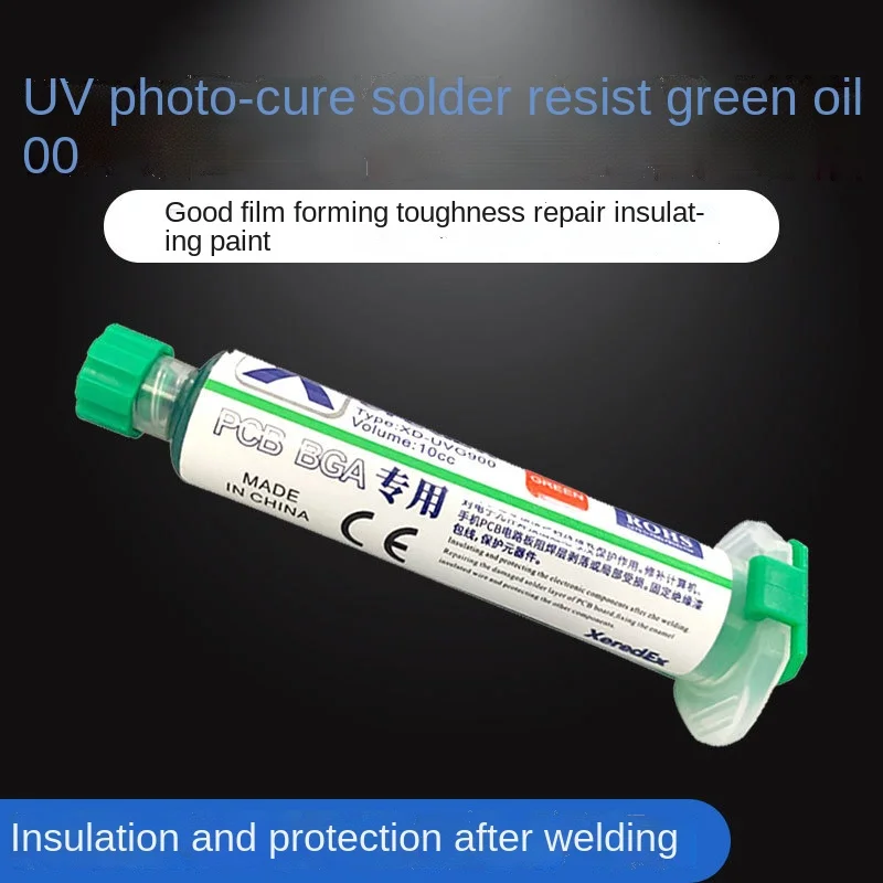 

Ultraviolet UV Curing Green Oil Mobile Phone Repair Light Air-dried PCB Circuit Board Solder Mask Insulation Protective Paint