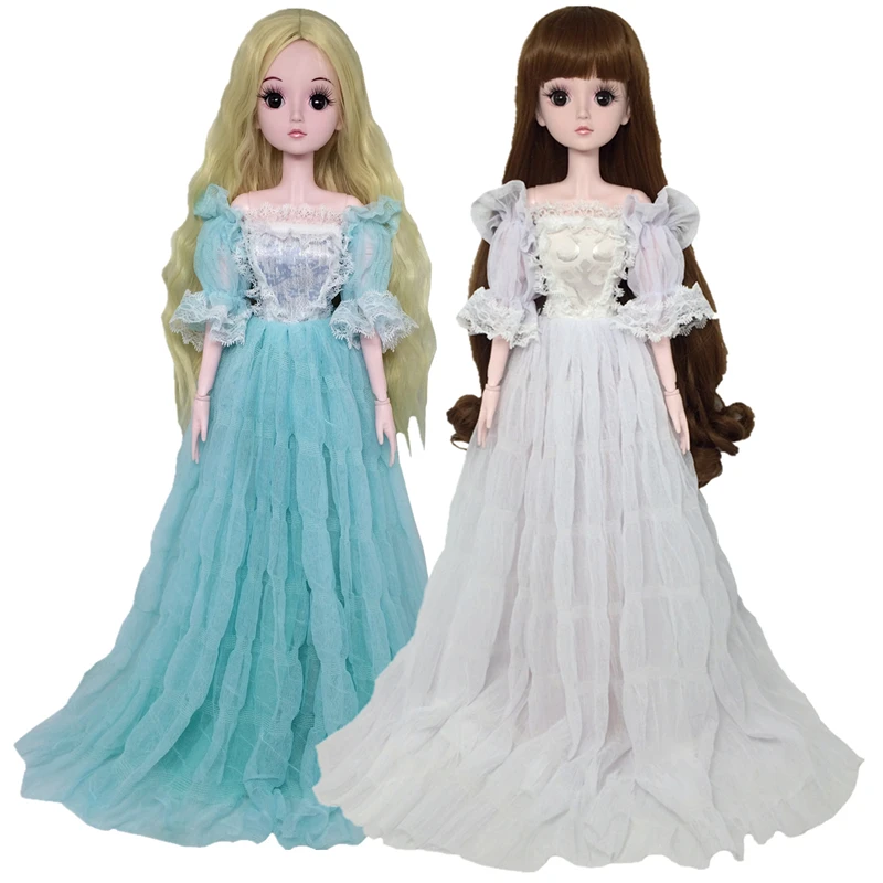 Свадебное платье одежда для 60 см BJD куклы подвижные шарнирные 3D глаза Обнаженная