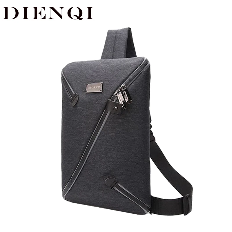 Нейлоновая Водонепроницаемая мужская сумка через плечо DIENQI слинг нагрудная