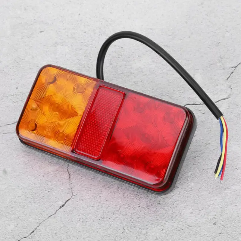 Rear Tail Lights Waterproof 12V Black Truck 146 x 79 x 27mm Camper Kit