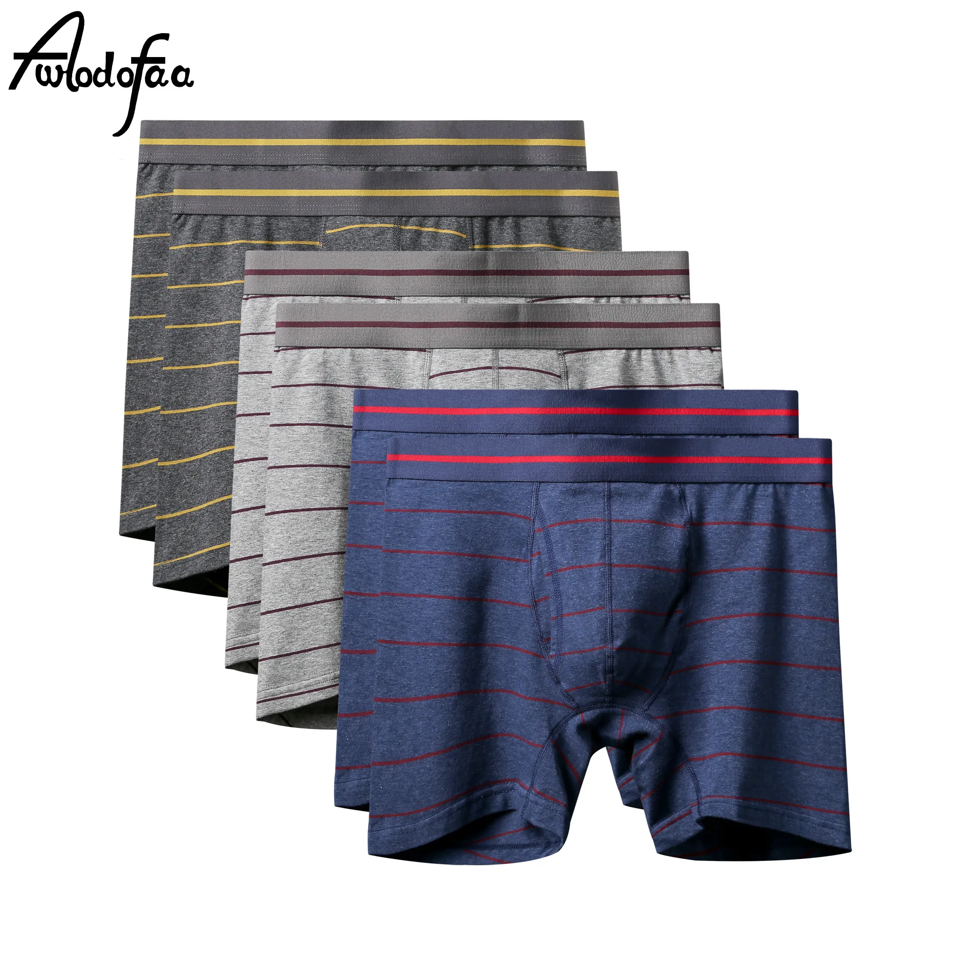 Трусы боксеры мужские 6 шт./Лот хлопковые удобные длинные штаны нижнее белье