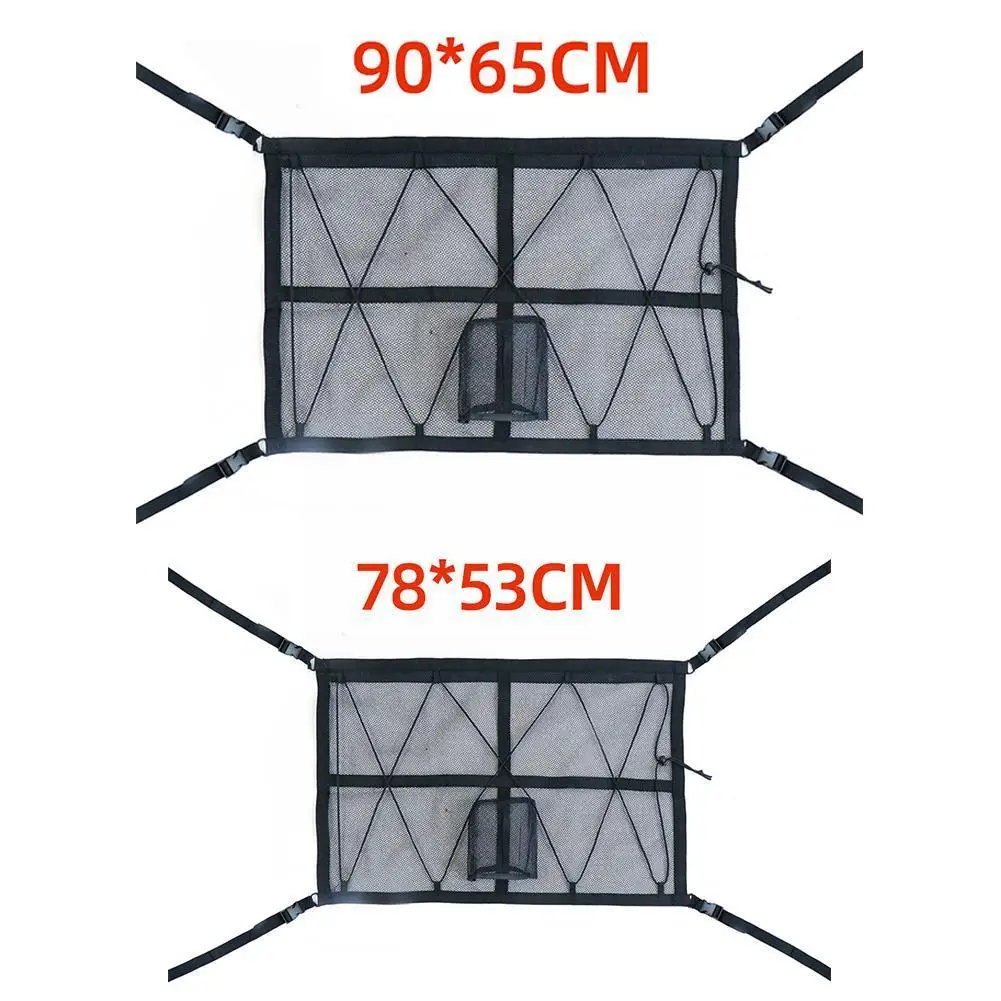 Car Roof Storage Bag Adjustable Suspension Ceiling Cargo Net Mesh Sack Pouch Pockets For SUV Van 2 Model C0Q8 | Автомобили и