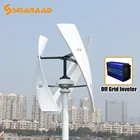 Вертикальная ветряная турбина 600 Вт, 12 В, 24 В, 48 В, генератор ветровой энергии без сердечника Maglev, инвертор без сети для дома, сделай сам