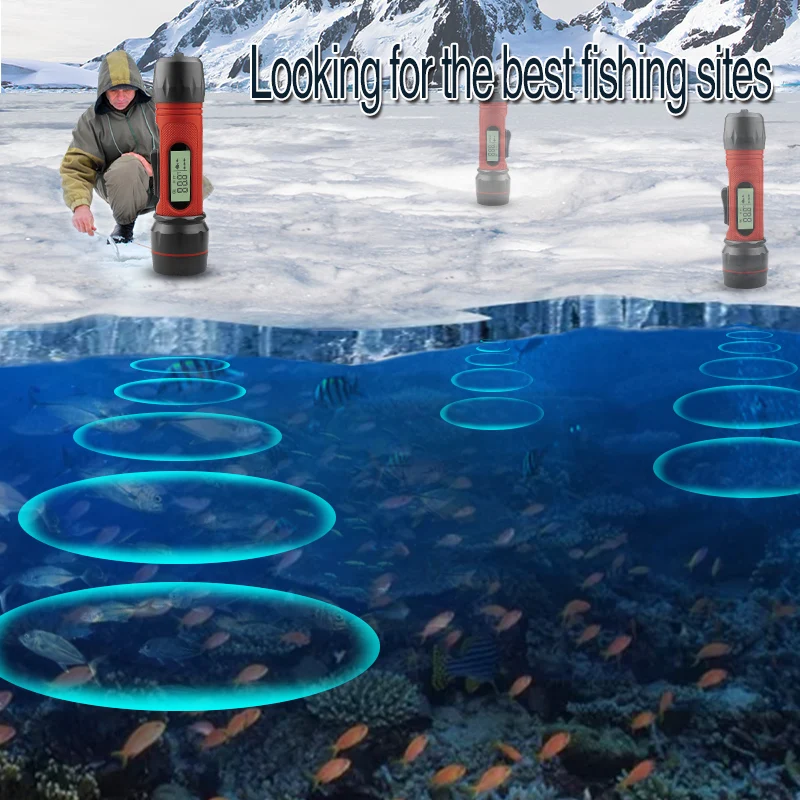F12 Digital Handle Fish Finder Echo Sounder 100M Depth Portable Waterproof Sonar For Winter Ice Fishing enlarge