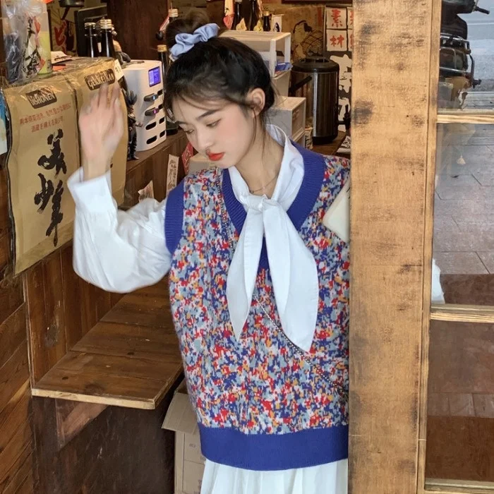 Осень 2021 новый дизайн чувственный модный костюм Женская свободная рубашка на