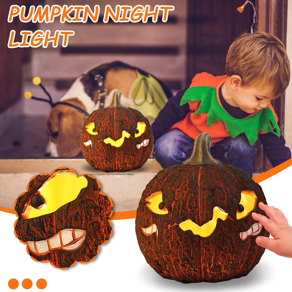 

Портативные ночные светильники в виде тыквы для Хэллоуина, светильники в виде тыквы Джек-о-фонаря для Хэллоуина, украшение для дома и улицы