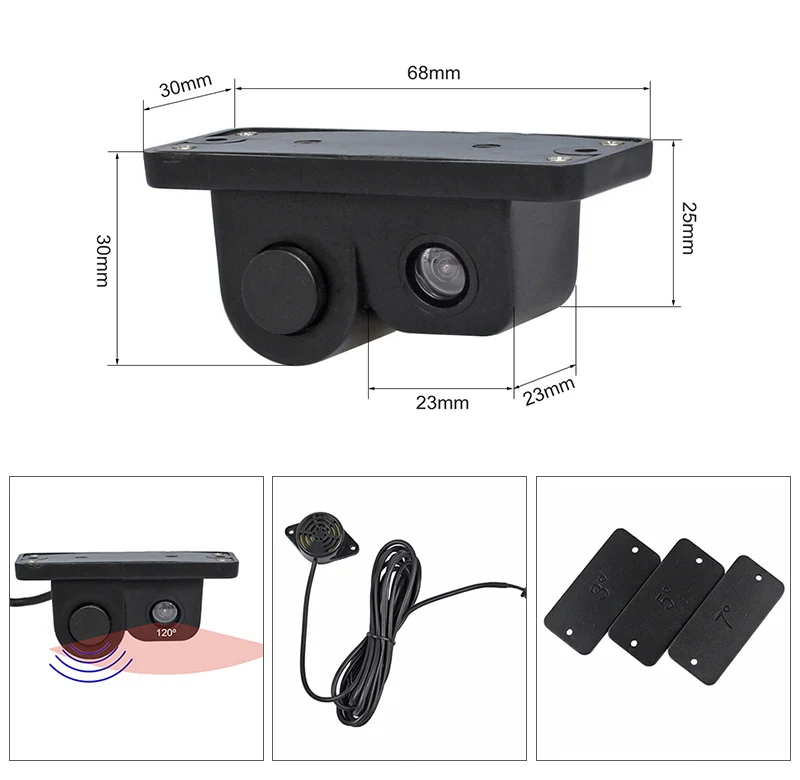 DIYKIT беспроводной 4,3 дюймов складной цветной TFT ЖК-монитор для автомобиля+ водонепроницаемый парковочный радар Датчик Автомобильная камера система парковки Комплект