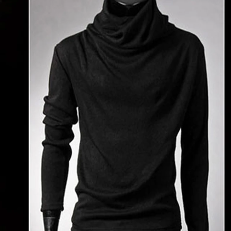 

Winter New Men's Turtleneck Sweaters Solid Color Fashion Knitted Pullovers Men Casual Sweater Male Autumn Knitwear