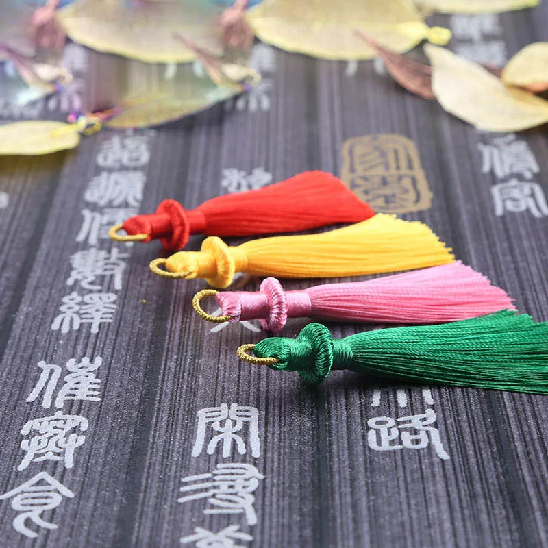 Кисточка шелковая 8 см 10 шт. не складывающаяся аксессуары для бижутерии рукоделия