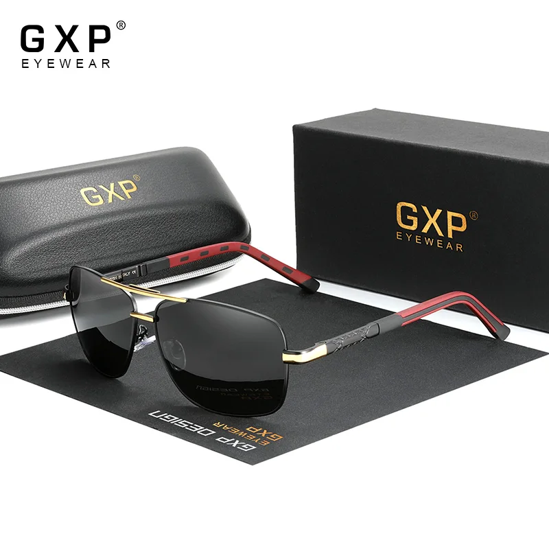 

Солнцезащитные очки-авиаторы унисекс GXP, Поляризованные, в алюминиевой оправе, с квадратными линзами UV400