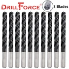 Сверла из быстрорежущей стали, 3-12,5 мм, M35 HSSCO Cobalt TiAlN, 3 канавки, спиральное сверло для нержавеющей стали (3456789101112), 10 шт. 5 мм)