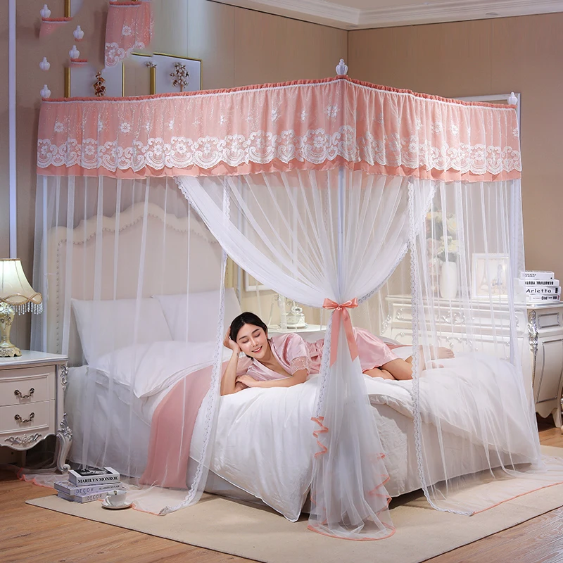 Принцесса ветер пол москитная сетка три двери с толстым шифрованием кронштейн